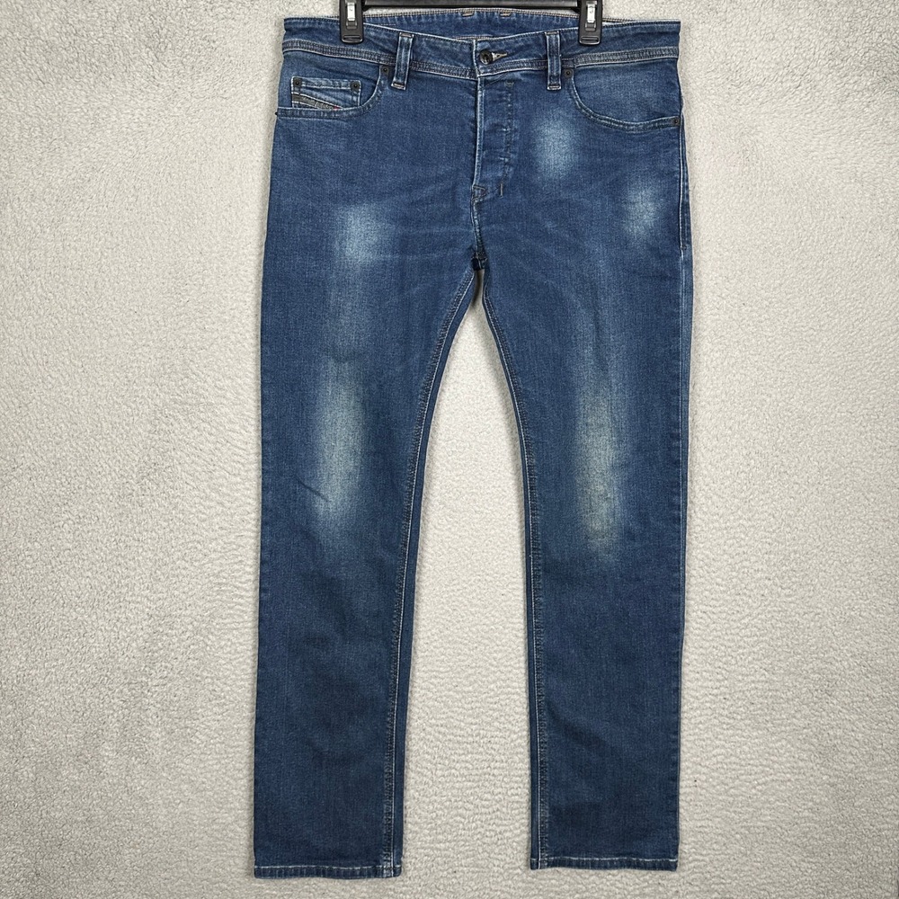 Diesel Safado-R Jeans Mens 33X32 Blue Regular Slim Straight Stretch Denim EUC